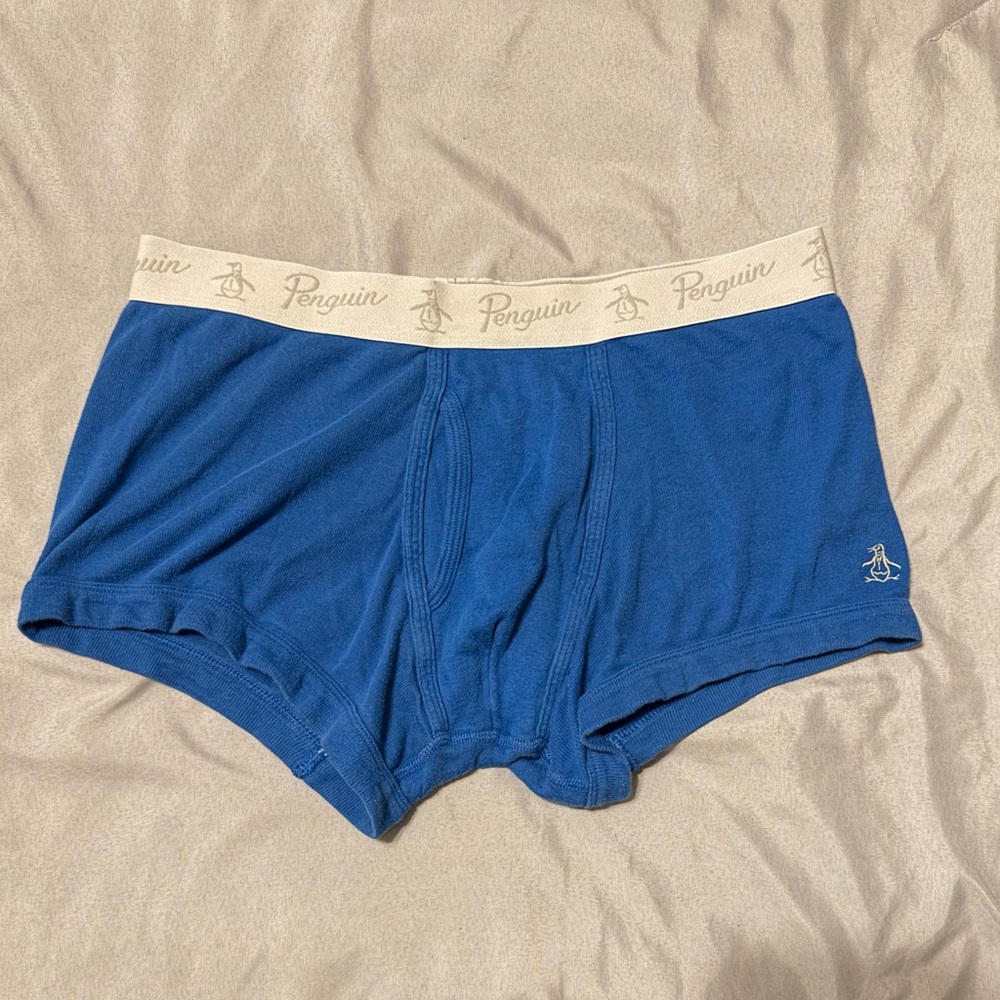 VINTAGE-Original Penguin Men's Blue Boxer Briefs